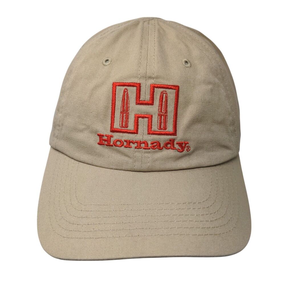 Hornady Strapback Hat Tan One Size Adjustable Embroidered 6 Panel